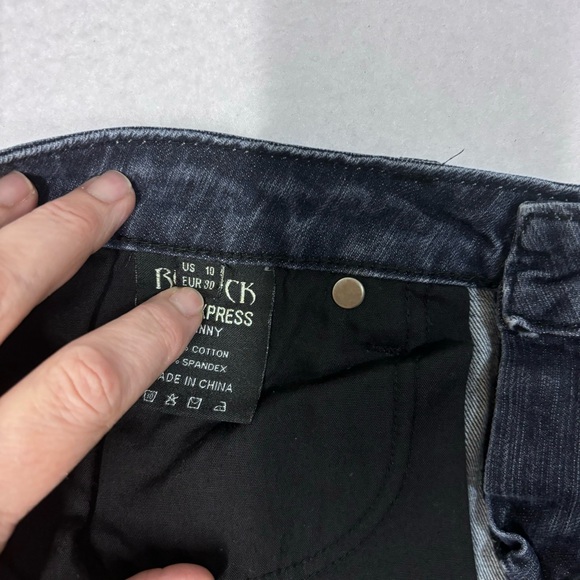 ReRock for Express jeans size 10/30 Skinny EUC dark wash. Deco pockets - Picture 11 of 12